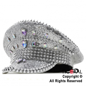 SOMBRERO CAPITAN DELUXE PLATA x 1